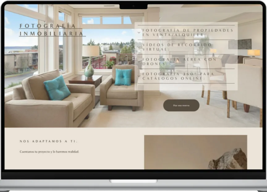 E.T.M Inmobiliaria presentado en pantalla